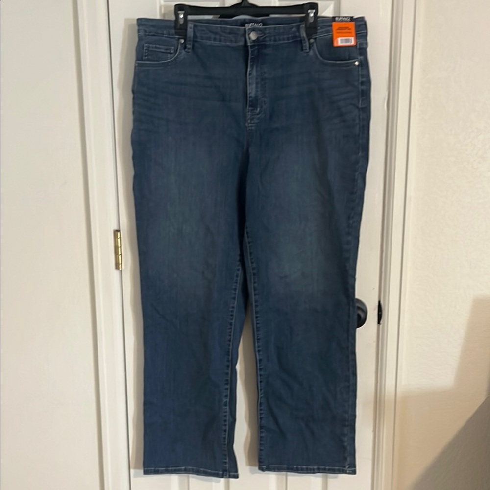 High Rise Straight Leg Denim Jean